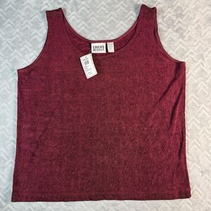 Chico's Design Shimmery Maroon Tank Top Blouse Size 3 (XL) NWT Dressy Shirt